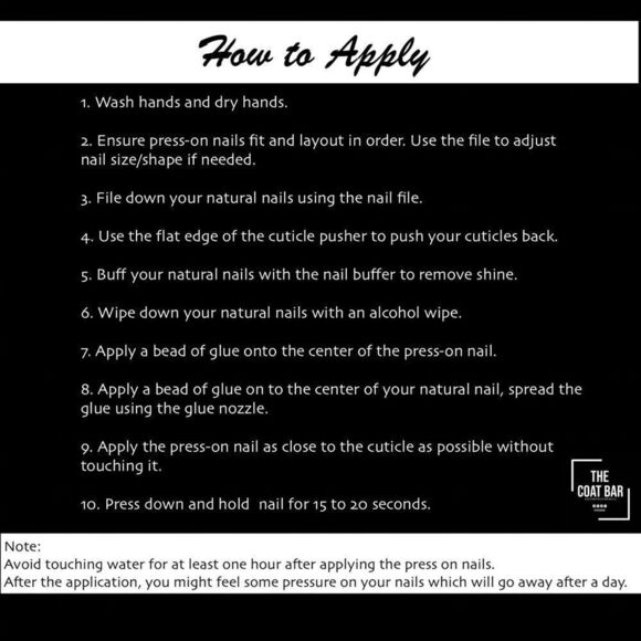 Simple Black Custom Press On Nails | High Quality Nails | Handmade - Picture 4 of 10